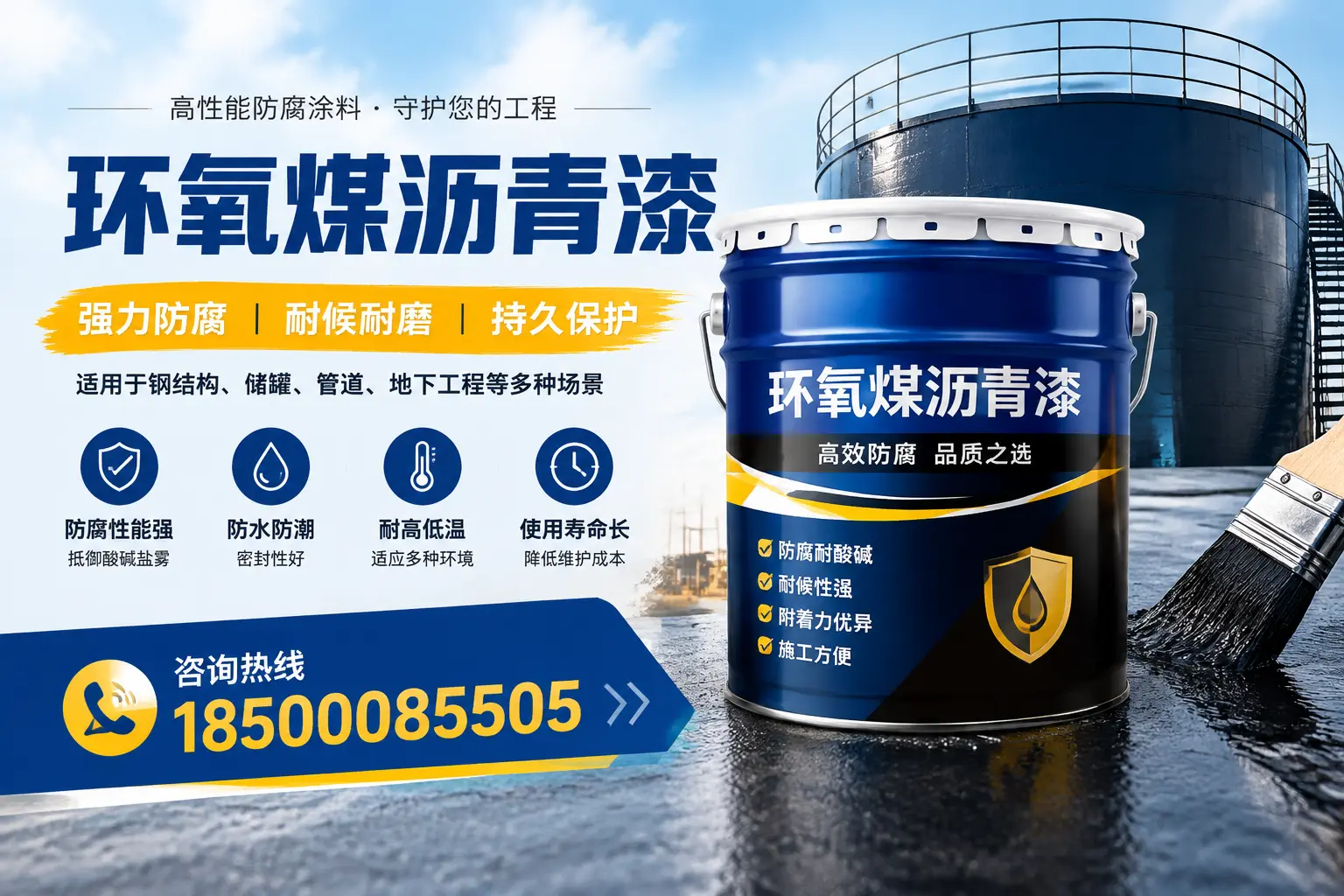 环氧煤沥青漆在工业中的应用,通化企业的选择